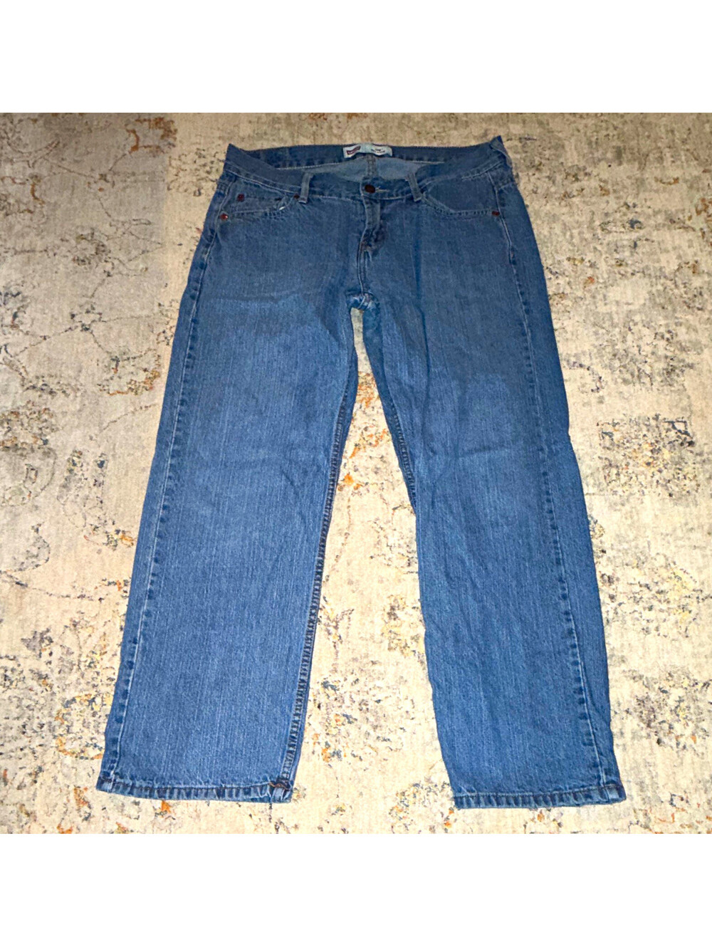 Levi's 550 Straight Boys Blue Medium Wash Jeans 14 Husky 33x28 Cotton A245